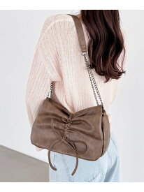 【SALE／19%OFF】リボンショルダーBAG Heather ヘザー バッグ ショルダーバッグ ベージュ ブラック グレー ブラウン レッド【RBA_E】【送料無料】[Rakuten Fashion]
