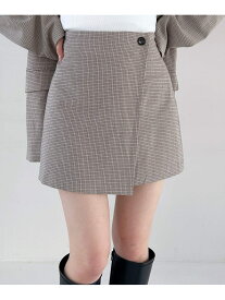 【SALE／55%OFF】ラップデザインミニスカート Heather ヘザー スカート ミニスカート グレー ベージュ ネイビー【RBA_E】[Rakuten Fashion]