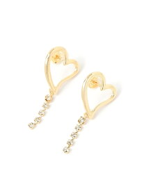 【SALE／37%OFF】ラインストーンハートピアス Heather ヘザー アクセサリー・腕時計 ピアス シルバー ゴールド【RBA_E】[Rakuten Fashion]