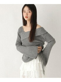 【SALE／37%OFF】アシメドロストニット Heather ヘザー トップス ニット ブラック ホワイト グレー【RBA_E】[Rakuten Fashion]