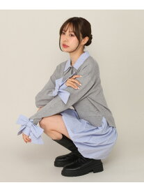 ドッキングバルーンワンピース Heather ヘザー ワンピース・ドレス チュニック グレー ブラウン【送料無料】[Rakuten Fashion]
