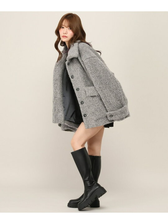 楽天市場】【SALE／19%OFF】ボアシャギーミドルジャケット Heather 
