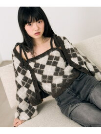 【SALE／55%OFF】シャギーアーガイルニット2P Heather ヘザー トップス ニット グレー ホワイト ブラウン【RBA_E】[Rakuten Fashion]