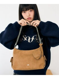 チャーム付きWポケットBAG Heather ヘザー バッグ ショルダーバッグ ピンク ブラック ホワイト ベージュ【送料無料】[Rakuten Fashion]