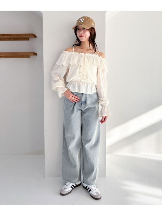 楽天市場】【SALE／64%OFF】2WAYボリュームフリルブラウス Heather
