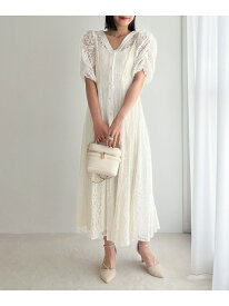 【SALE／55%OFF】(W)パネルレースフレアOP/OC Heather ヘザー ワンピース・ドレス ワンピース ブラック グレー ホワイト【RBA_E】【送料無料】[Rakuten Fashion]