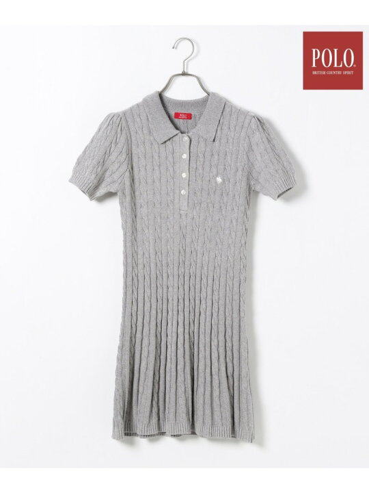 楽天市場】【POLO BCS(ポロ・ビーシーエス)】ケーブルニットワンピース  