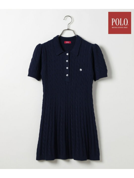 楽天市場】【POLO BCS(ポロ・ビーシーエス)】ケーブルニットワンピース  
