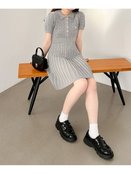 楽天市場】【POLO BCS(ポロ・ビーシーエス)】ケーブルニットワンピース  