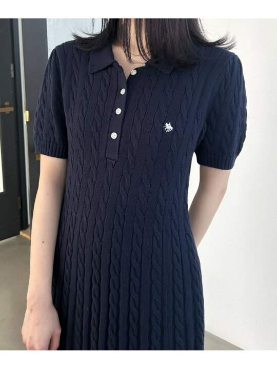 楽天市場】【POLO BCS(ポロ・ビーシーエス)】ケーブルニットワンピース 