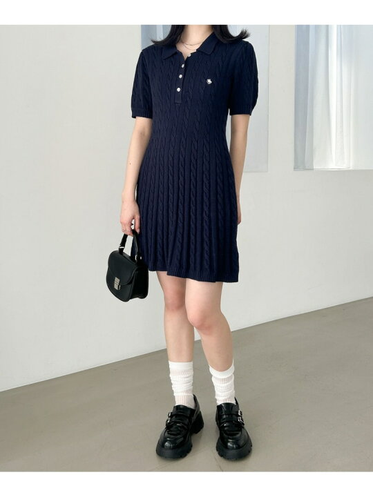 楽天市場】【POLO BCS(ポロ・ビーシーエス)】ケーブルニットワンピース  