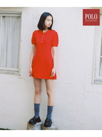 【SALE／60%OFF】【POLO BCS(ポロ・ビーシーエス)】ケーブルニットワンピース Heather ヘザー ワンピース・ドレス チュニック ネイビー ピンク レッド【RBA_E】【送料無料】[Rakuten Fashion]