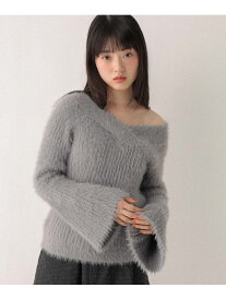 【SALE／67%OFF】マルチWAYフェザーヤーンニット Heather ヘザー トップス ニット グレー ホワイト ブラウン【RBA_E】[Rakuten Fashion]