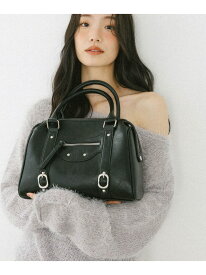 フェイクレザーボストンBAG Heather ヘザー バッグ ショルダーバッグ ブラック ブラウン ホワイト【送料無料】[Rakuten Fashion]