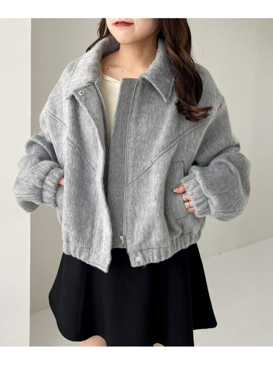 楽天市場】【SALE／50%OFF】シャギーショートブルゾン Heather ヘザー 