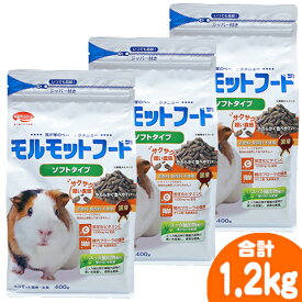 モルモットフード ソフトタイプ400g【3個セット・1個あたり710円】/主食 ご飯 エサ えさ 餌 ペレット 国産 ビタミンC ニッパイ フィードワン