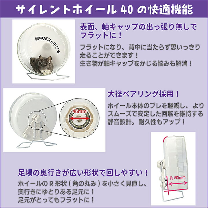 楽天市場】サイレントホイール フラット40 : 小動物専門店ヘヴン