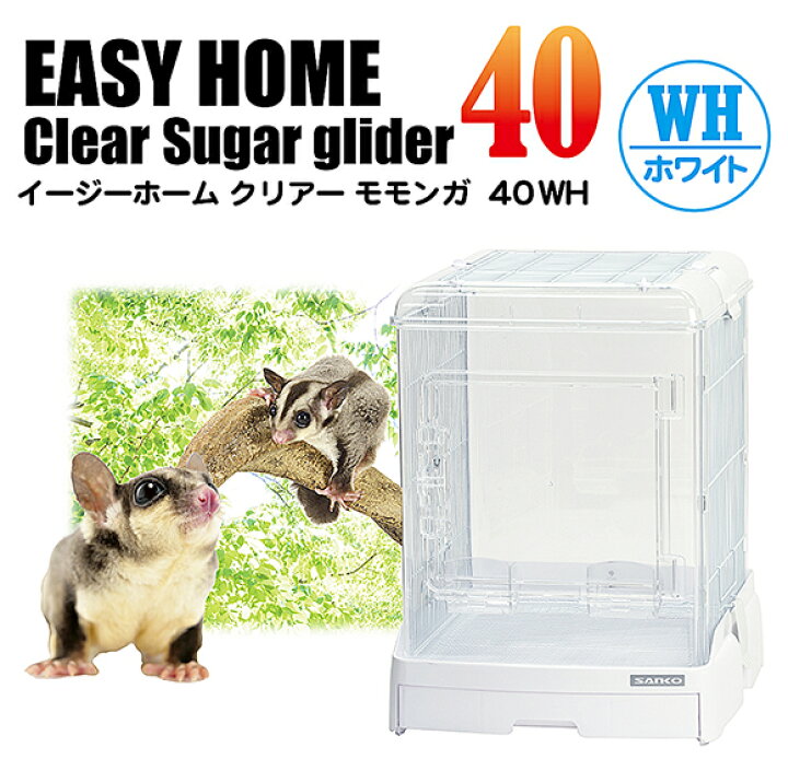 楽天市場】イージーホーム クリアーモモンガ40WH : 小動物専門店ヘヴン
