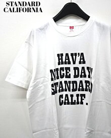 XL【STANDARD CALIFORNIA SD US COTTON H.N.D. LOGO T WHITE スタンダードカリフォルニア US コットン ロゴ 半袖 Tシャツ ホワイト】