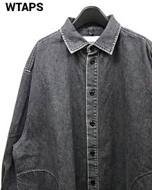 【WTAPS 241WVDT-SHM04 WCPO 02 / LS / COTTON. DENIM 12oz ダブルタップス オーガニックコットンデニム ストーンバイオブリーチ加工 オーバーシャツ】