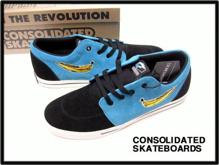 楽天市場】US9(27.0cm)【CONSOLIDATED SKATEBOARDS DNT-001 BLACK/BLUE 