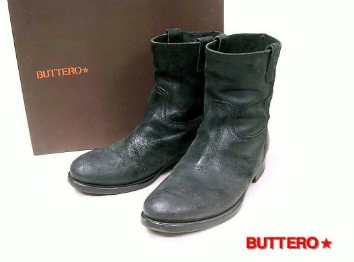 楽天市場】41【BUTTERO B4416UEGB ブッテロ スウェードペコスブーツ 