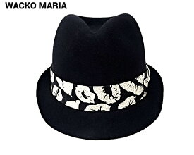 L(59) 未使用【WACKO MARIA GUILTY PARTIES HAT THR-02-FATIMA(LAME KISS) BLACK-SILVER KISS RABBIT FUR ワコマリア ハット 帽子】