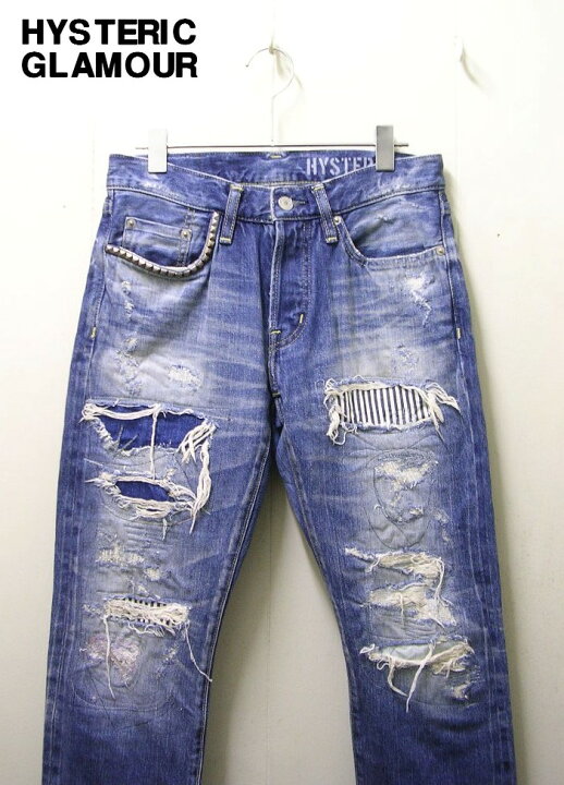 ヒステリックグラマーRSM加工デニムスリムストレートパンツ 
