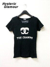 F【HYSTERIC GLAMOUR THE CRAMPS/MK pt T-SHIRT Black ヒステリックグラマーザ・クランプス Tシャツ No.01182CT18】【中古】