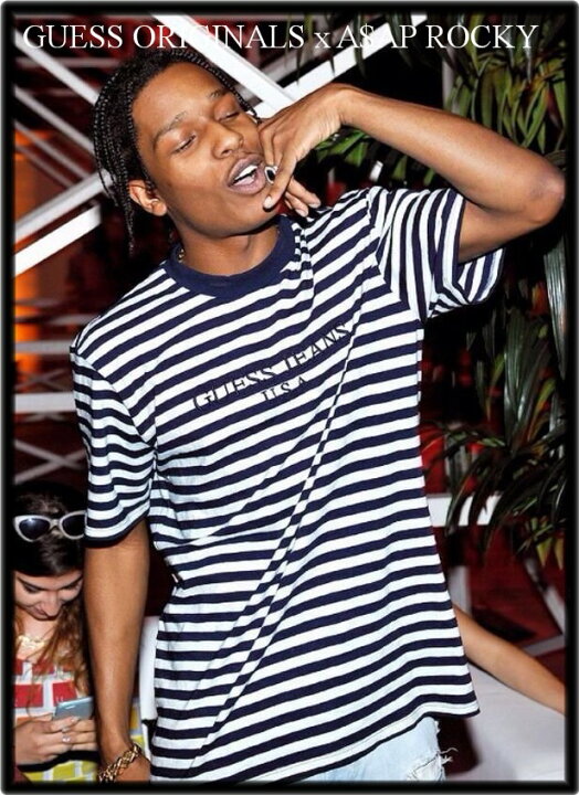 楽天市場】L【GUESS ORIGINALS x A$AP ROCKY SS DAVID REACTIVE STRIPE 