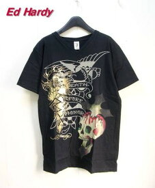 メンズS 本物【Ed Hardy エドハーディー スカルVネックTシャツ】211V3P【新品】