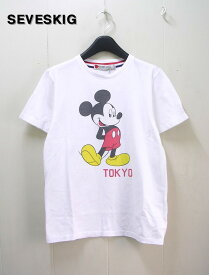M【SEVESKIG x MICKEY MOUSE CS-SV-GS-1009 White セヴシグ ミッキーマウスTシャツ（TOKYO）】