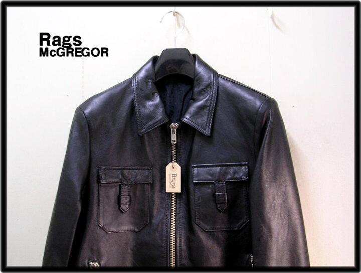 楽天市場】M【Rags McGREGOR FLAP POCKET LEATHER JACKET Black 