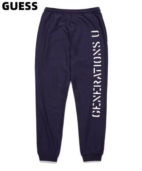 楽天市場】M【GUESS x GENERATIONS LOGO SWEAT PANT NAVY ゲス x 