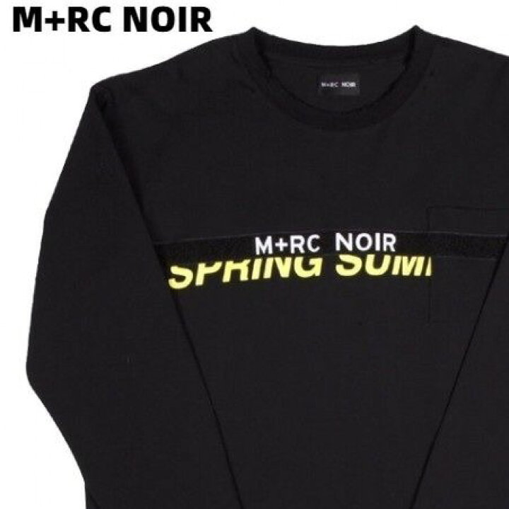 楽天市場】S【M+RC NOIR BLACK LONG SLEEVE VELCRO TEE マルシェノア 