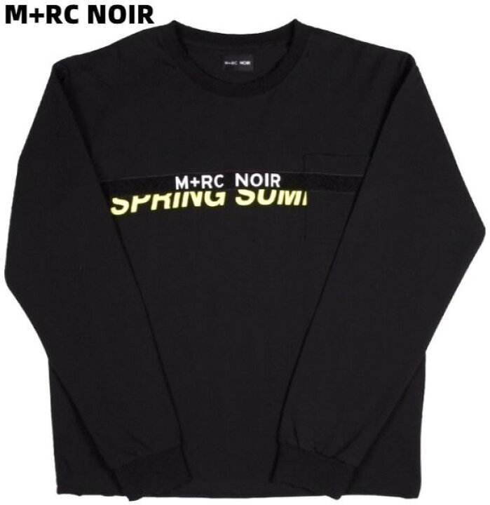 楽天市場】S【M+RC NOIR BLACK LONG SLEEVE VELCRO TEE マルシェノア  