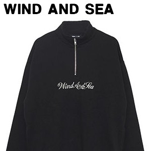 楽天市場】M BLACK【WIND AND SEA WDS HALF ZIP SWEAT SHIRT ウイン