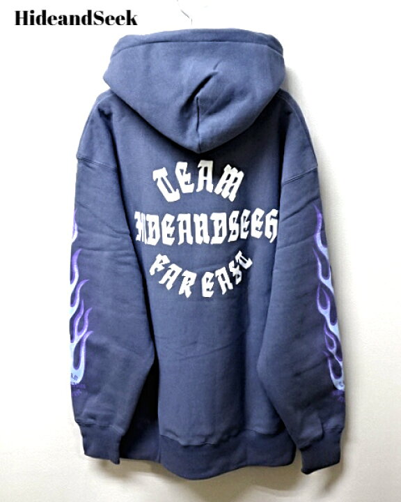楽天市場】L【HIDEANDSEEK Flame Hooded Sweat Shirt ハイドアンド 