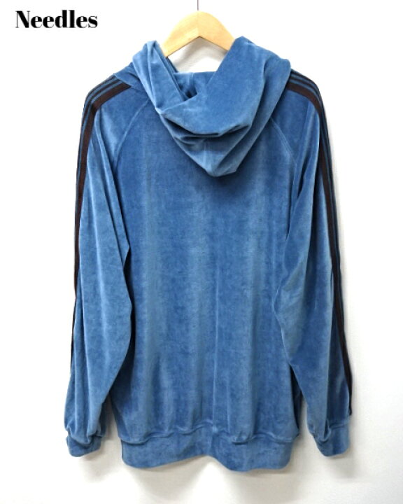 楽天市場】M【Needles Velour Popover Track Hoody Blue Grey MR292 