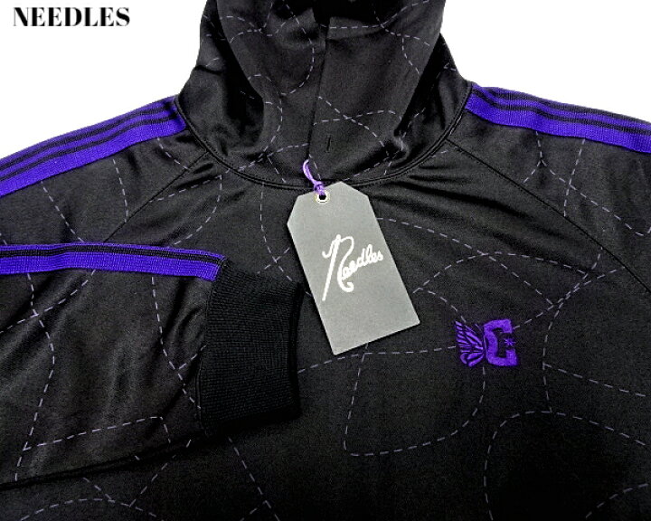楽天市場】【NEEDLES x DC TRACK HOODY - POLY SMOOTH / PRINTED BLACK 
