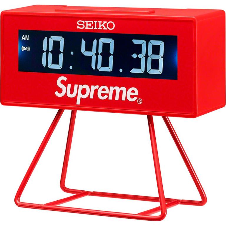 Red【Supreme Seiko Marathon Clock シュプリーム セイコー マラソン クロック 置き時計 赤 レッド 2021ss】 |  HEAVENS
