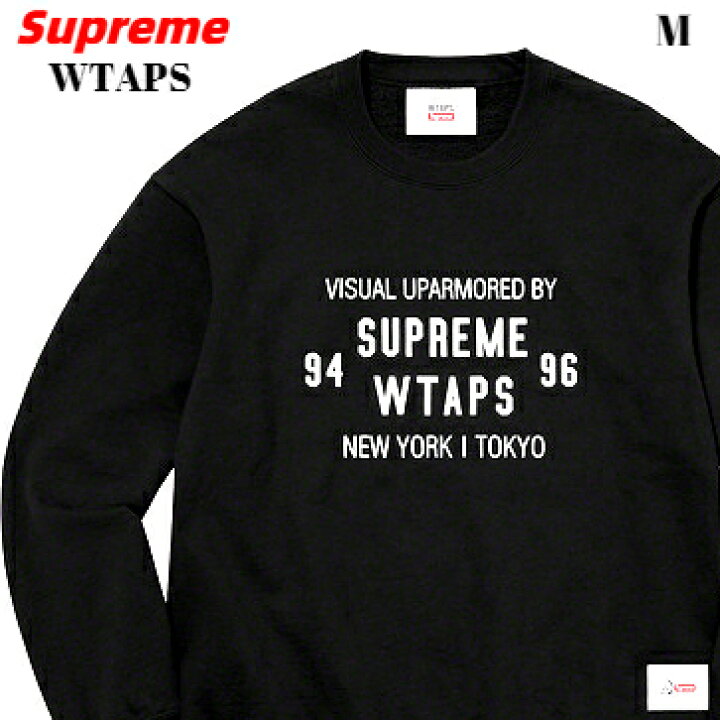 楽天市場】M【Supreme x WTAPS Crewneck BLACK シュプリーム x ダブル 