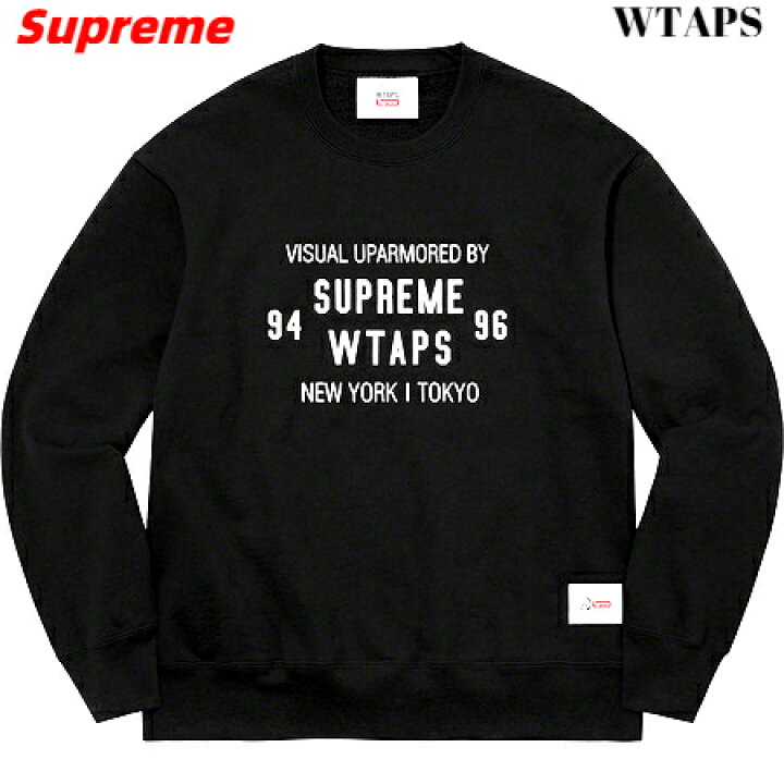 楽天市場】M【Supreme x WTAPS Crewneck BLACK シュプリーム x ダブル  