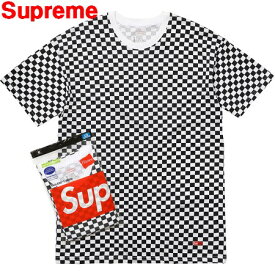 L【Supreme Hanes Checker Tagless T-Shirts シュプリーム ヘインズ チェッカー Tシャツ】