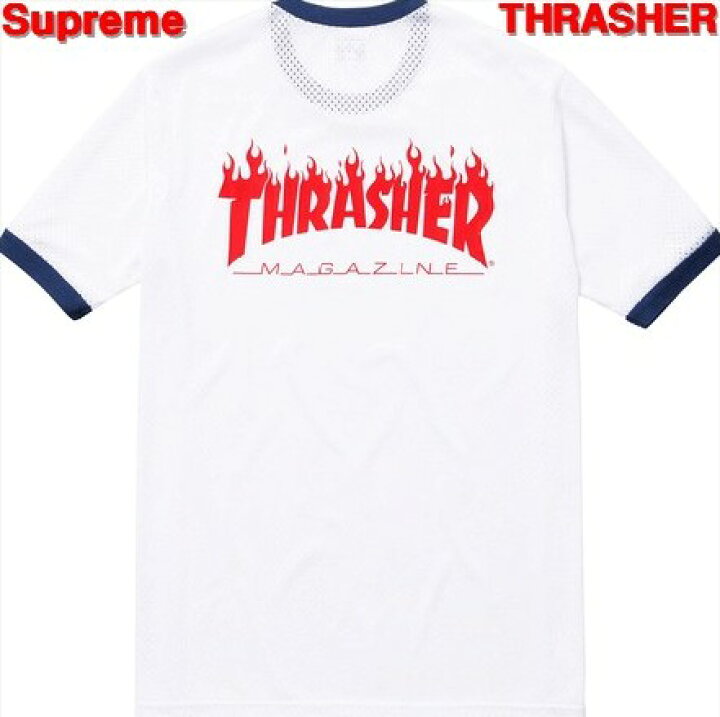 楽天市場】S【Supreme x Thrasher Mesh Crewneck White シュプリーム x  