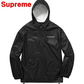 M【Supreme Packable Ripstop Pullover Black シュプリーム パッカブル リップストップ プルオーバー ジャケット 黒 ブラック】