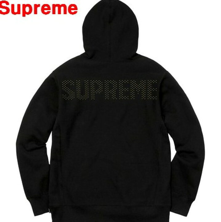 楽天市場】M【Supreme Studded Hooded Sweatshirt Black シュプリーム 
