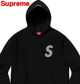 M【Supreme 18AW S Logo Hooded Sweatshirt Black シュプリーム エスロゴフーデッドスウェットシャツ パーカー 18FW 黒 ブラック】