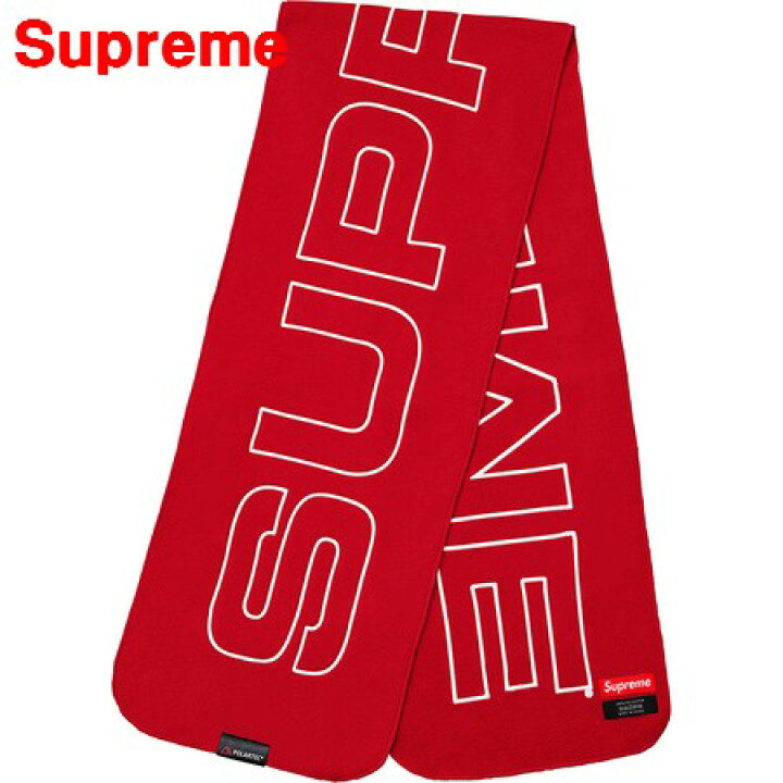 楽天市場】【Supreme Polartec Logo Scarf Red シュプリーム ポーラ  