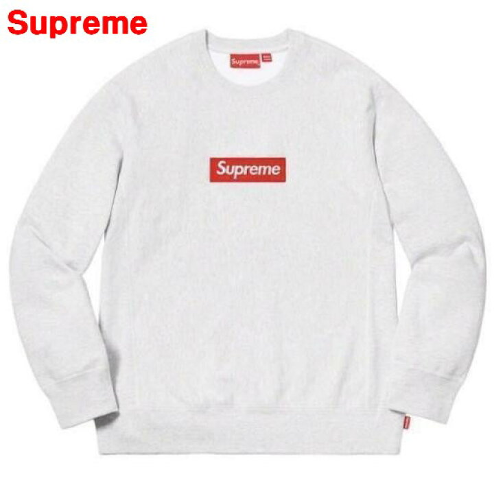 楽天市場】M【Supreme 18FW Box Logo Crewneck Ash Grey シュプリーム  